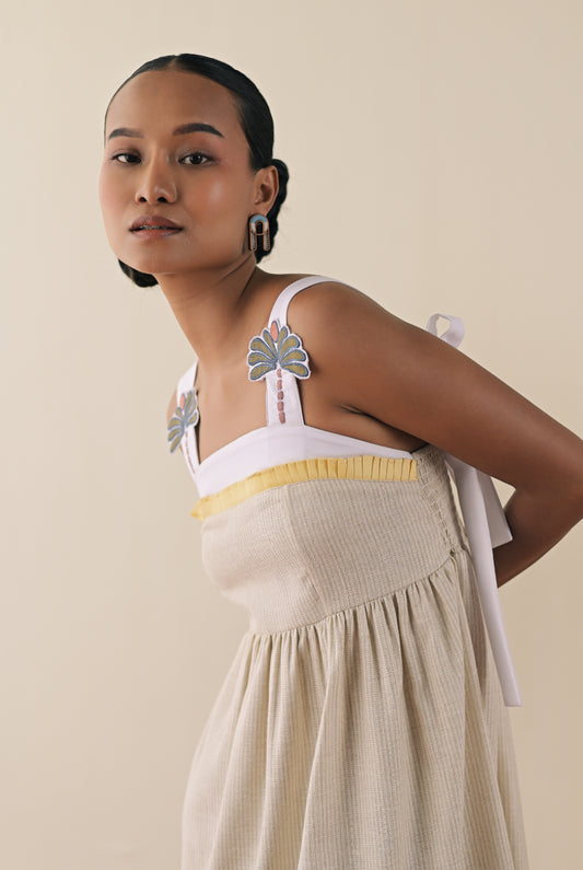 Ivory palm dress image 0