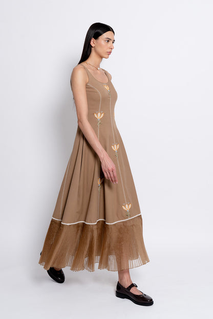 Mandra - brown dress