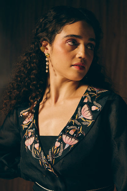 Midnight Blossom Blazer