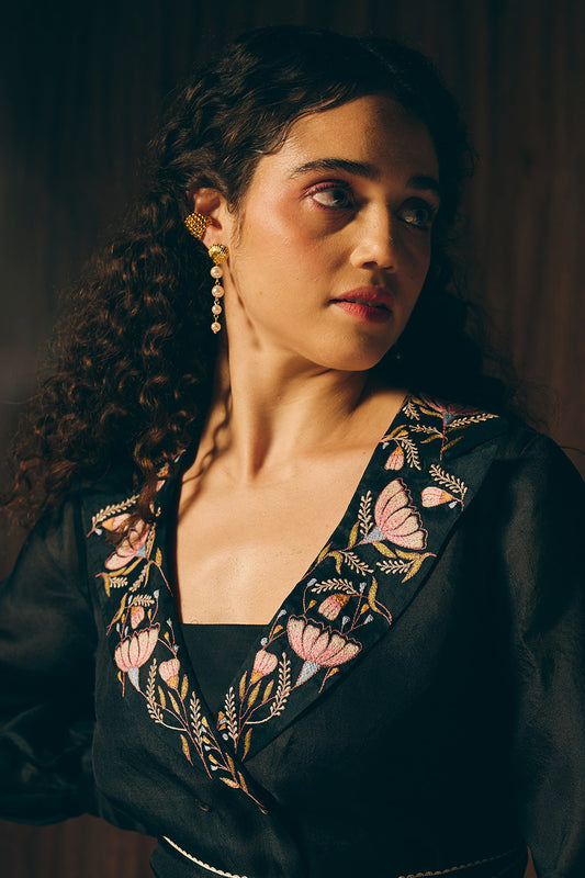 Midnight Blossom Blazer