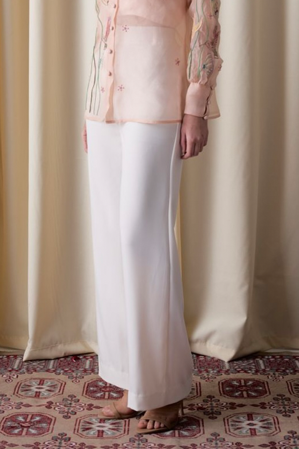 Ivory Crepe Pants