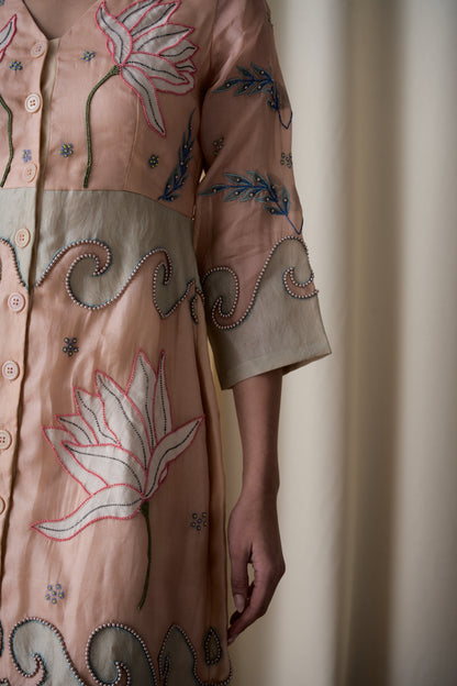 Elotia peach dress image 2