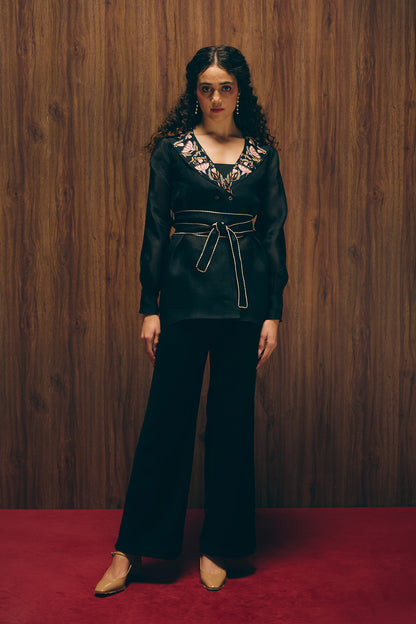 Midnight Blossom Blazer