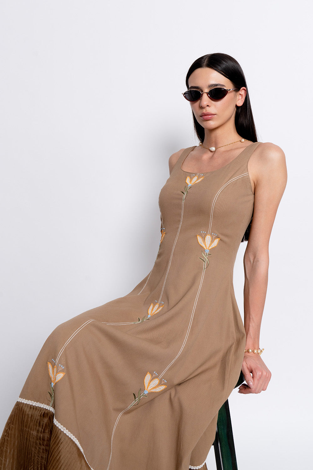 Mandra - brown dress