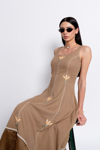 Mandra - brown dress