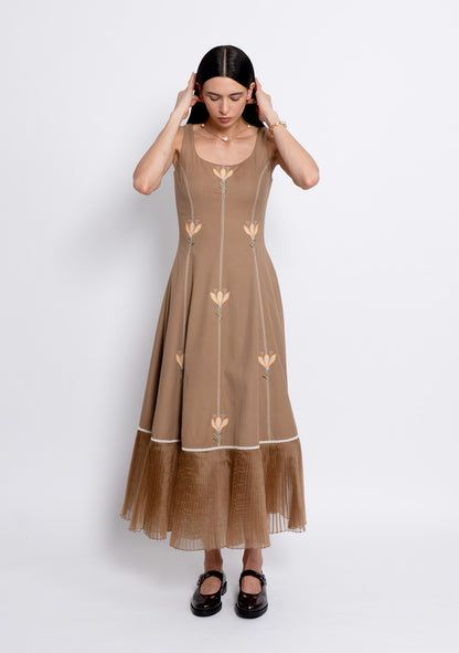 Mandra - brown dress