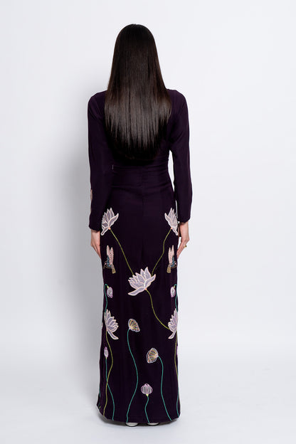 Burgundy Starlight Gown