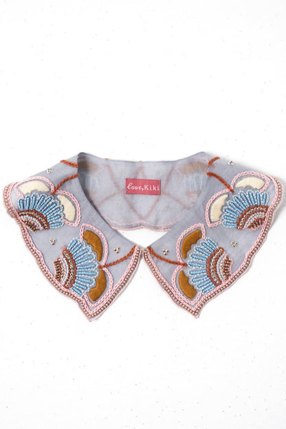 Dusty blue tulip collar image 0