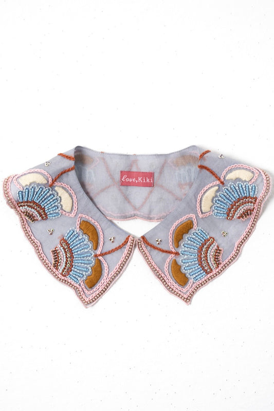 Dusty blue tulip collar image 0