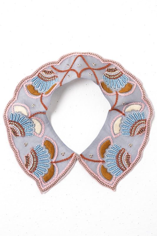 Dusty blue tulip collar image 1