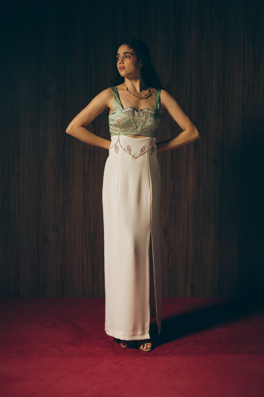 Sage silken gown image 0
