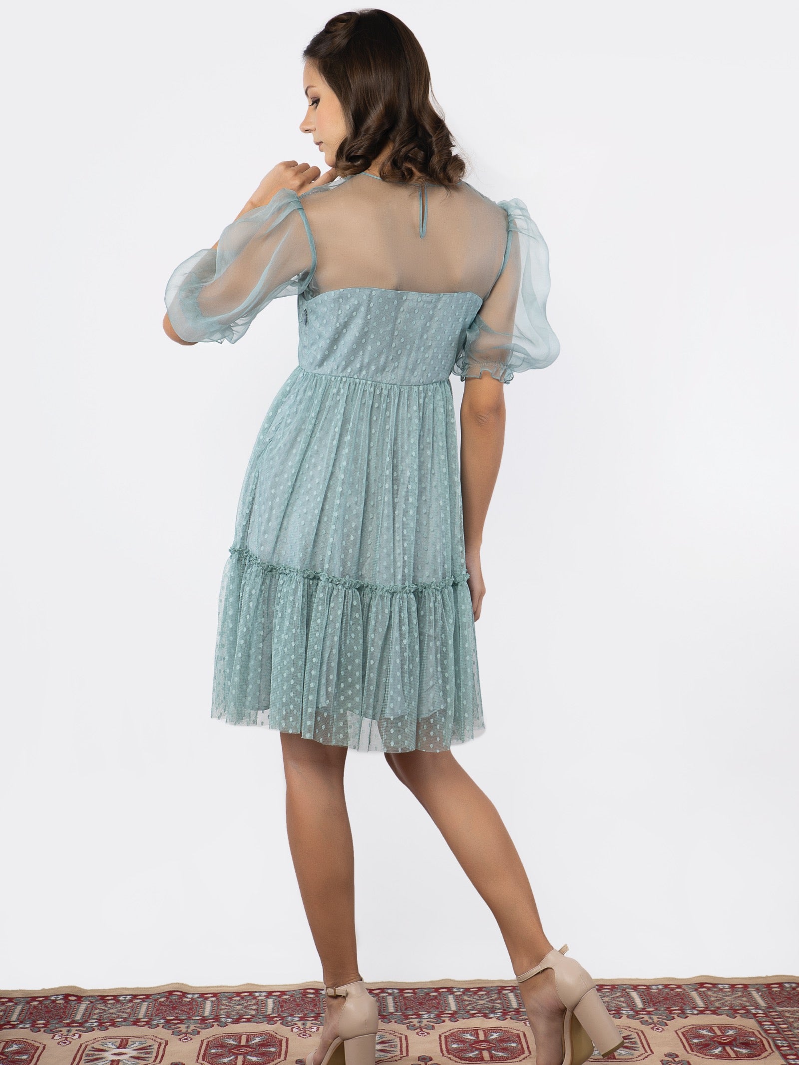 Organza fishnet dress. image 3