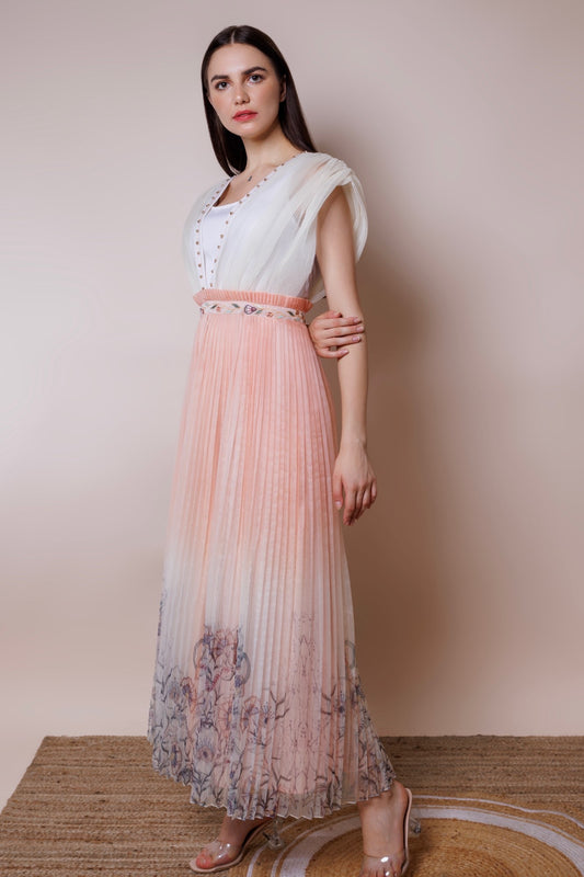 Organza drape dress image 0