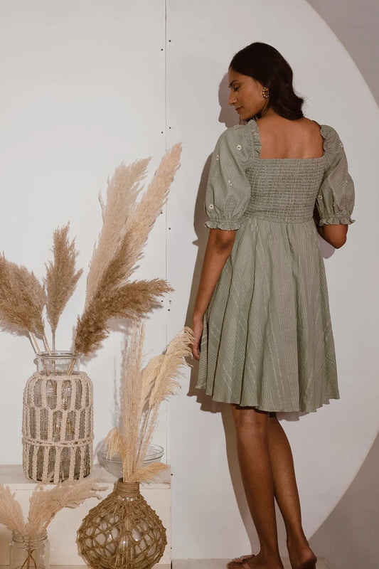 Floral embroidered dress