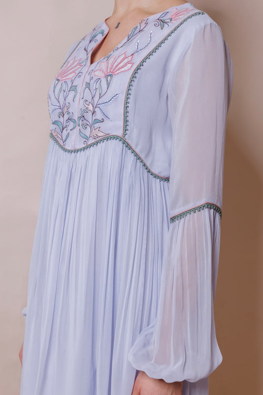 Powder blue georgette dress  image 1
