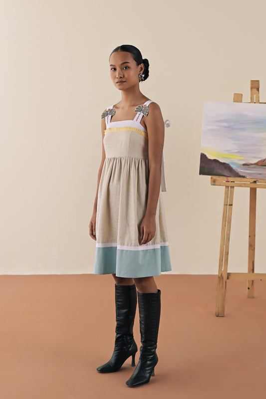 Ivory palm dress image 1