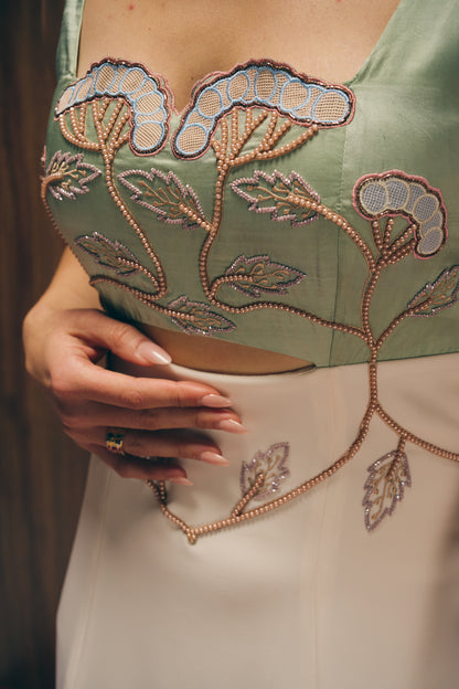 Sage silken gown image 7