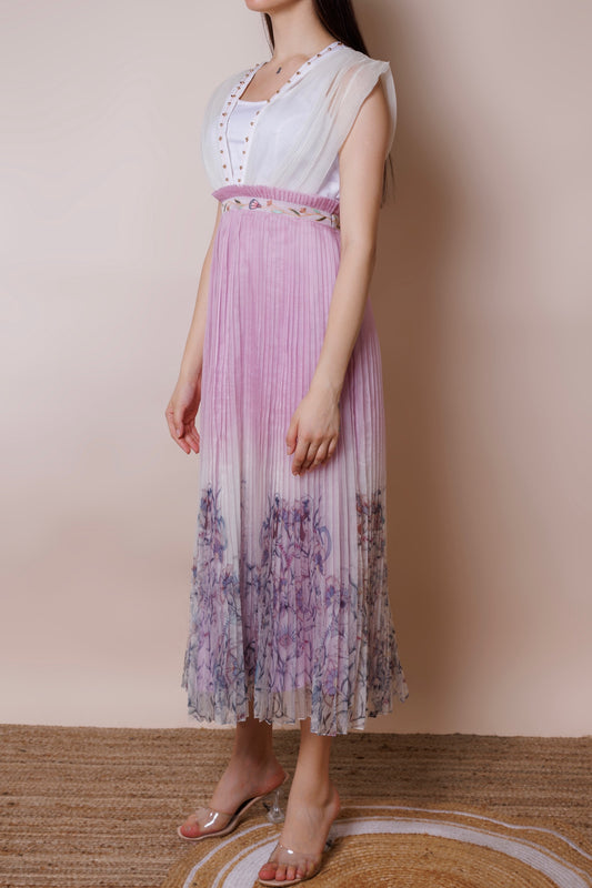 Lavender drape dress image 1