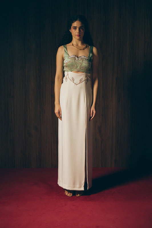 Sage silken gown image 1