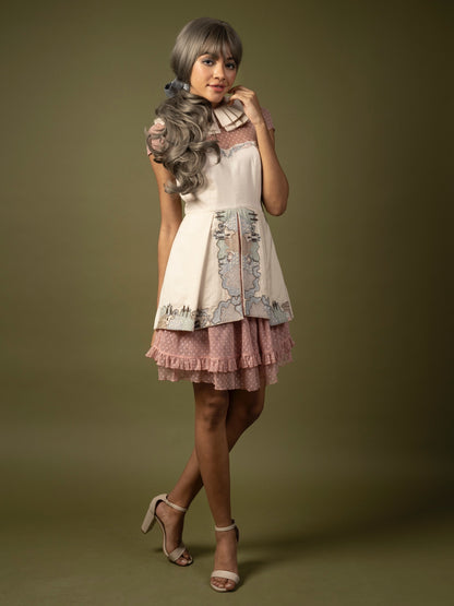 Front patchwork embroidered dress. image 0