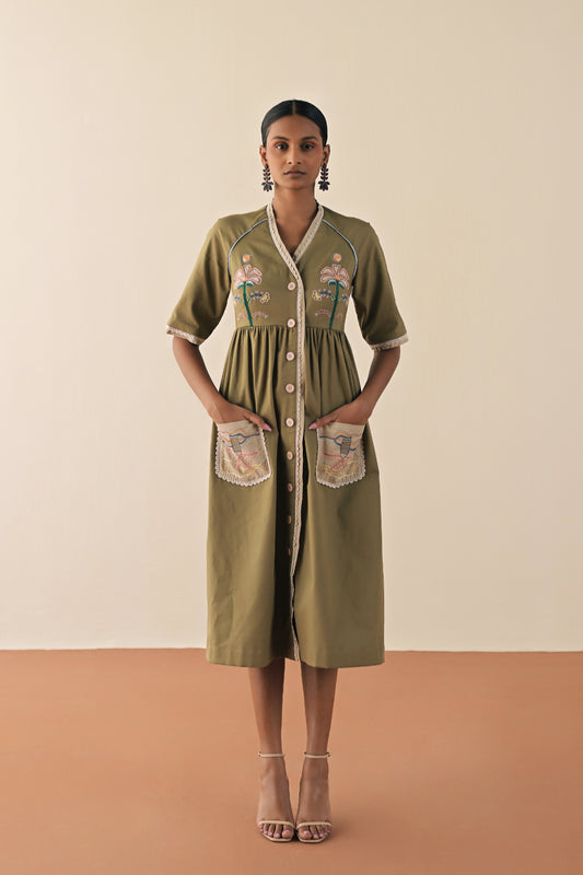 Tampa olive dress image 0