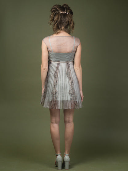 Organza pleated dress. image 3