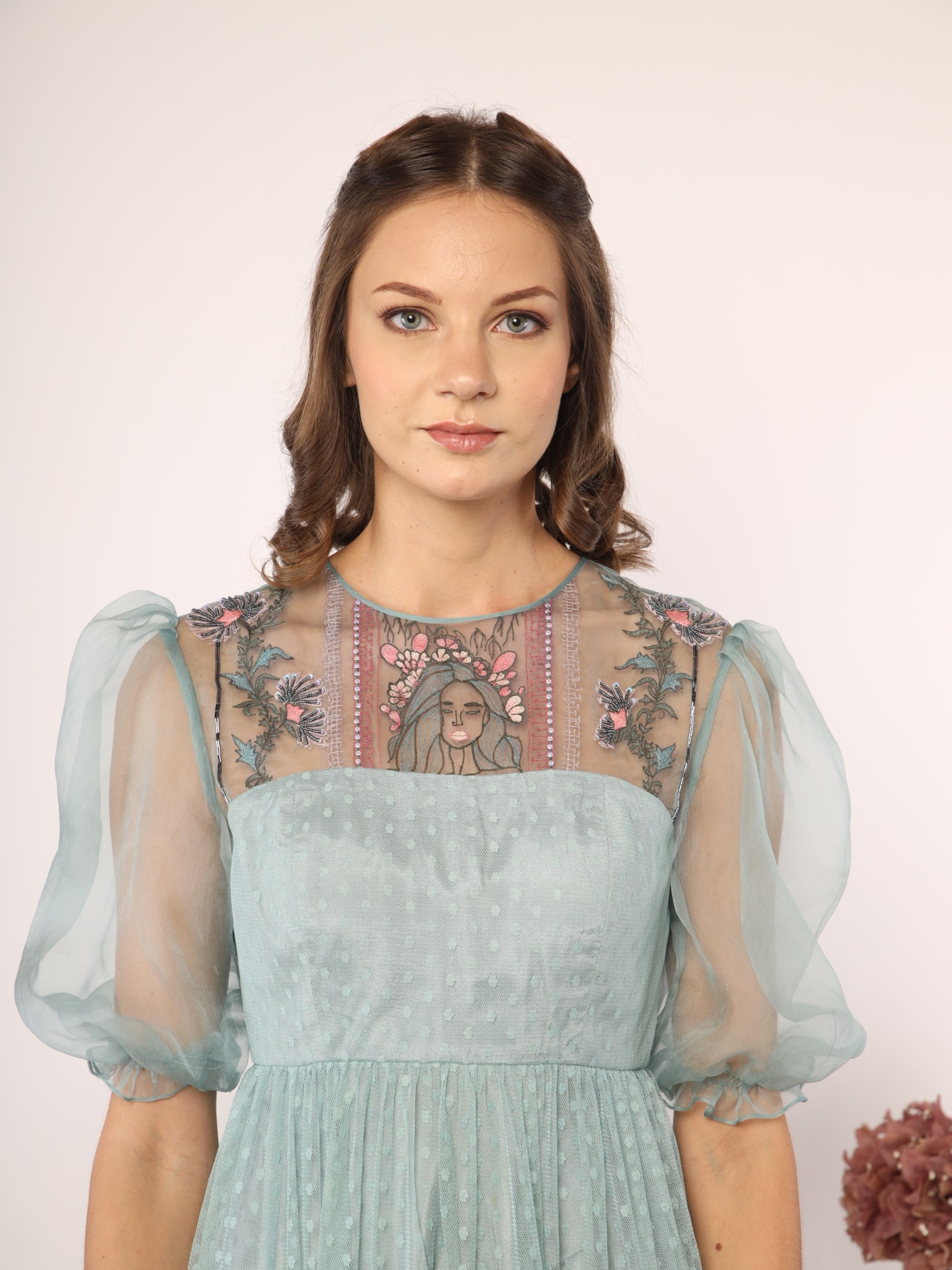 Organza fishnet dress. image 1