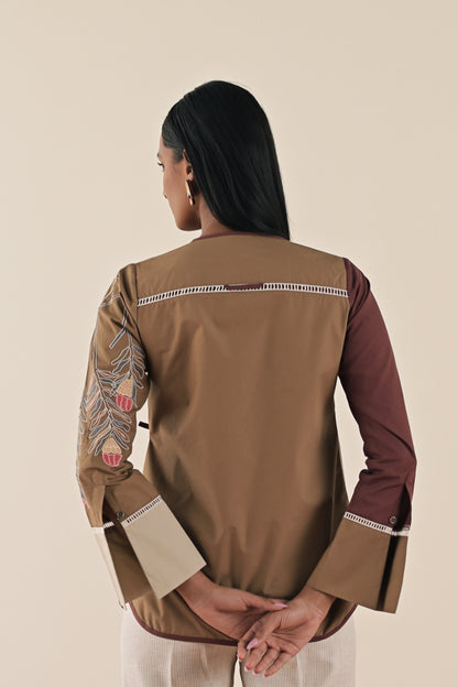Triad wrap around top with textured pants image 3