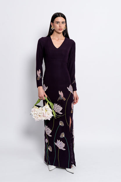 Burgundy Starlight Gown