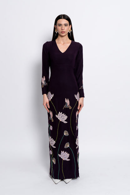 Burgundy Starlight Gown