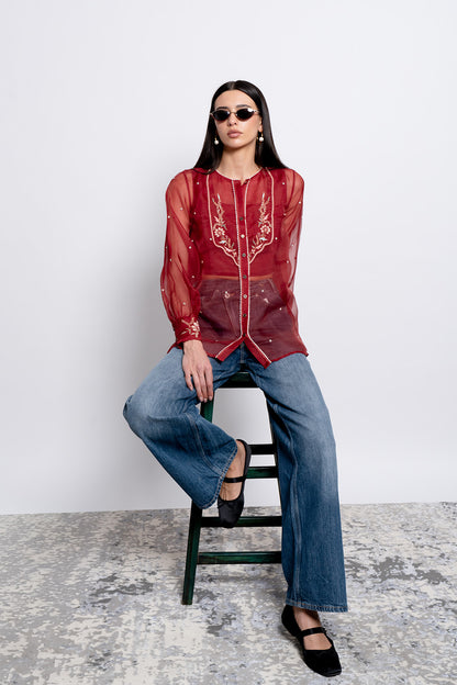 Crimson Petal Top