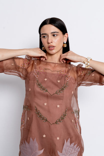 Mocha Moonflower Dress