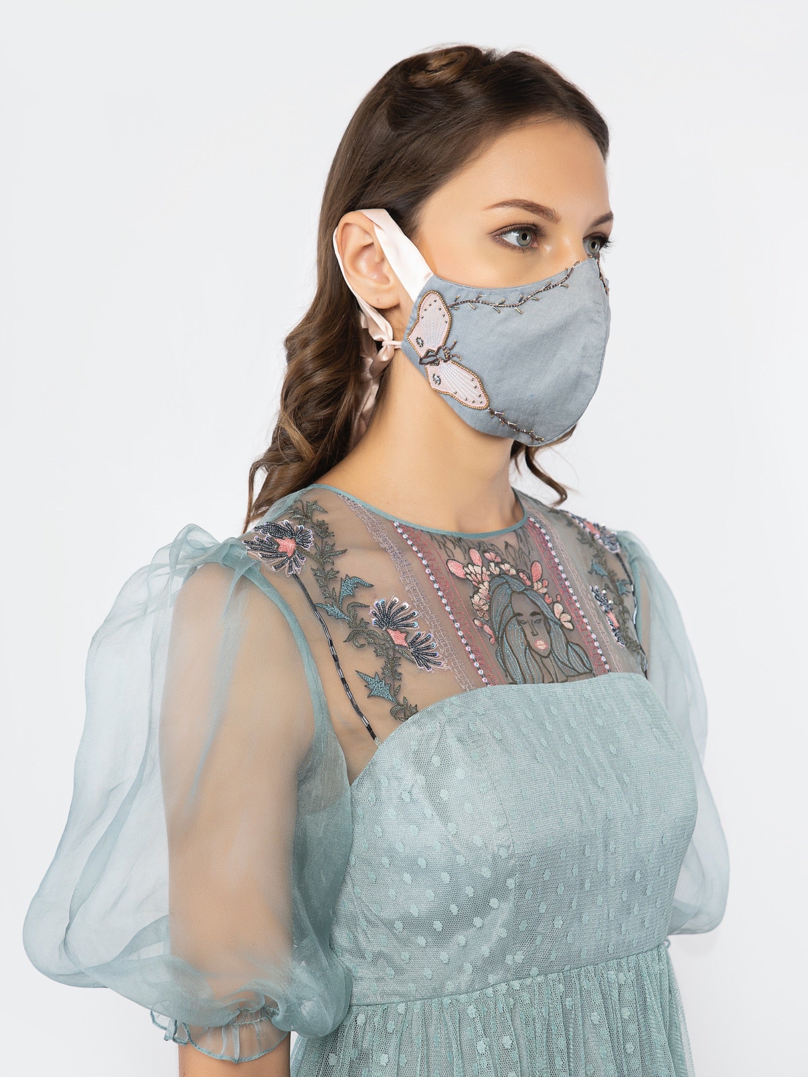 Organza fishnet dress. image 4