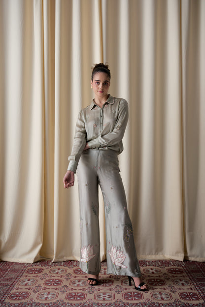 Sage satin set image 2