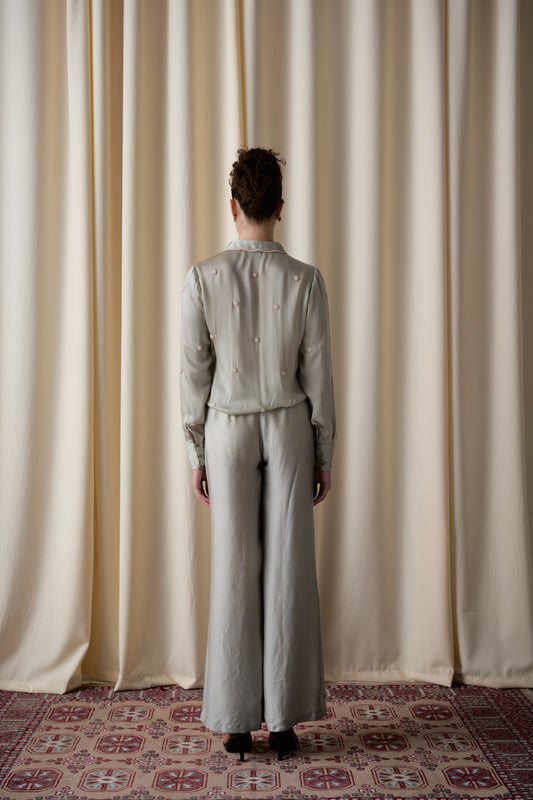 Sage satin set image 1