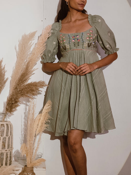 Floral embroidered dress image 0