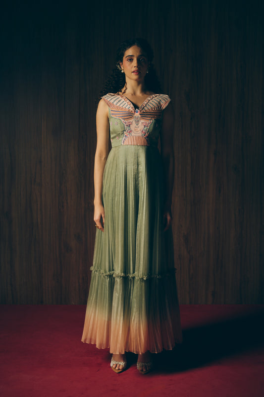 Vagabond sage green dress image 0