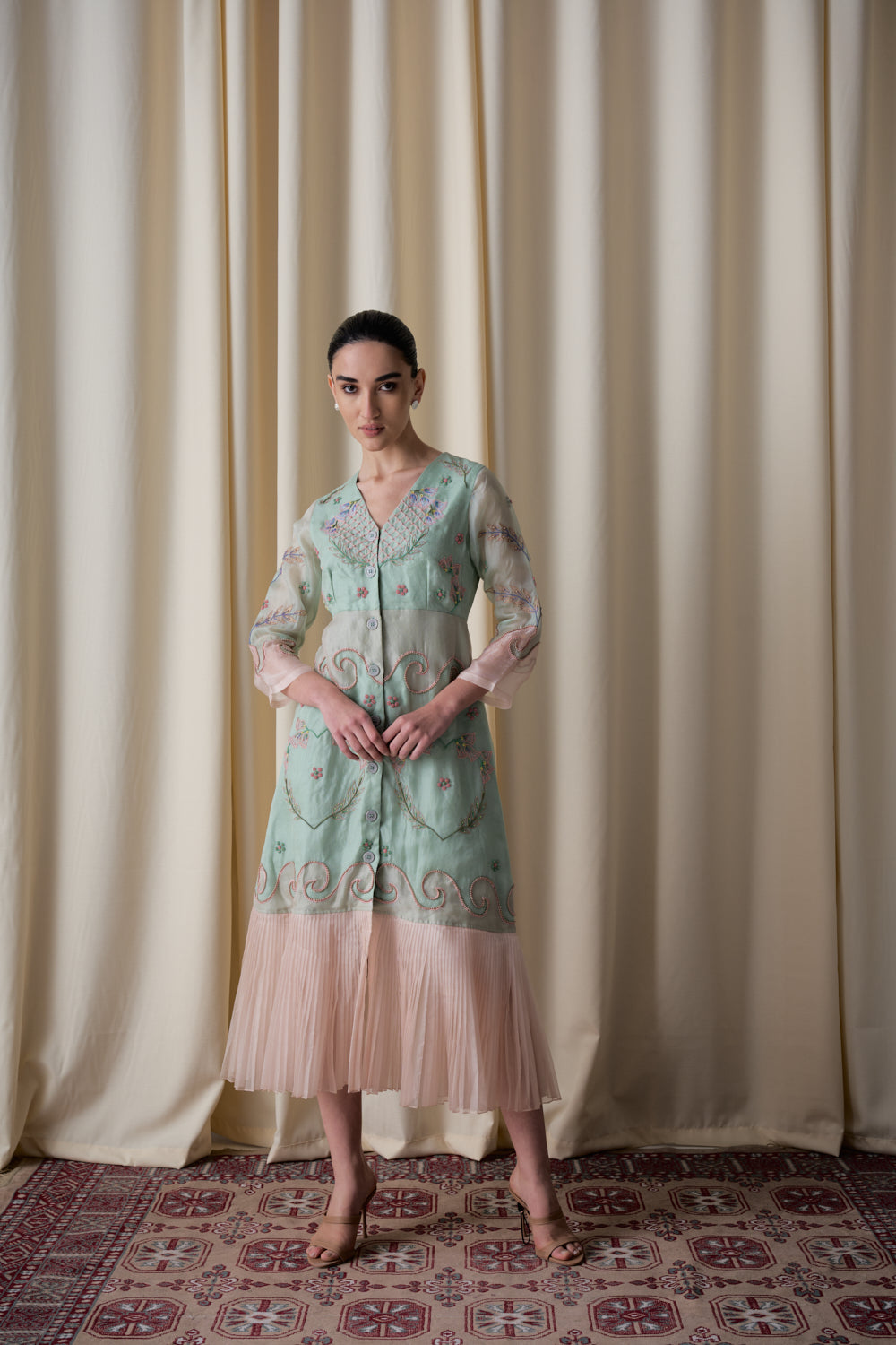 Elotia mint green dress image 0