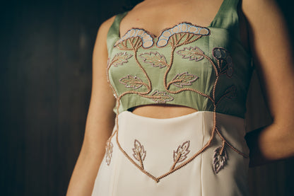 Sage silken gown image 3