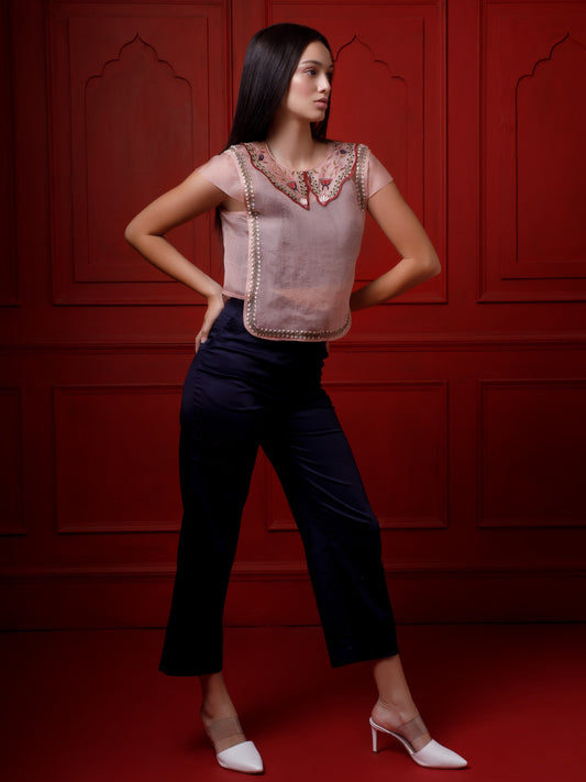 Co-ord set with with embroidered organza over top. image 1