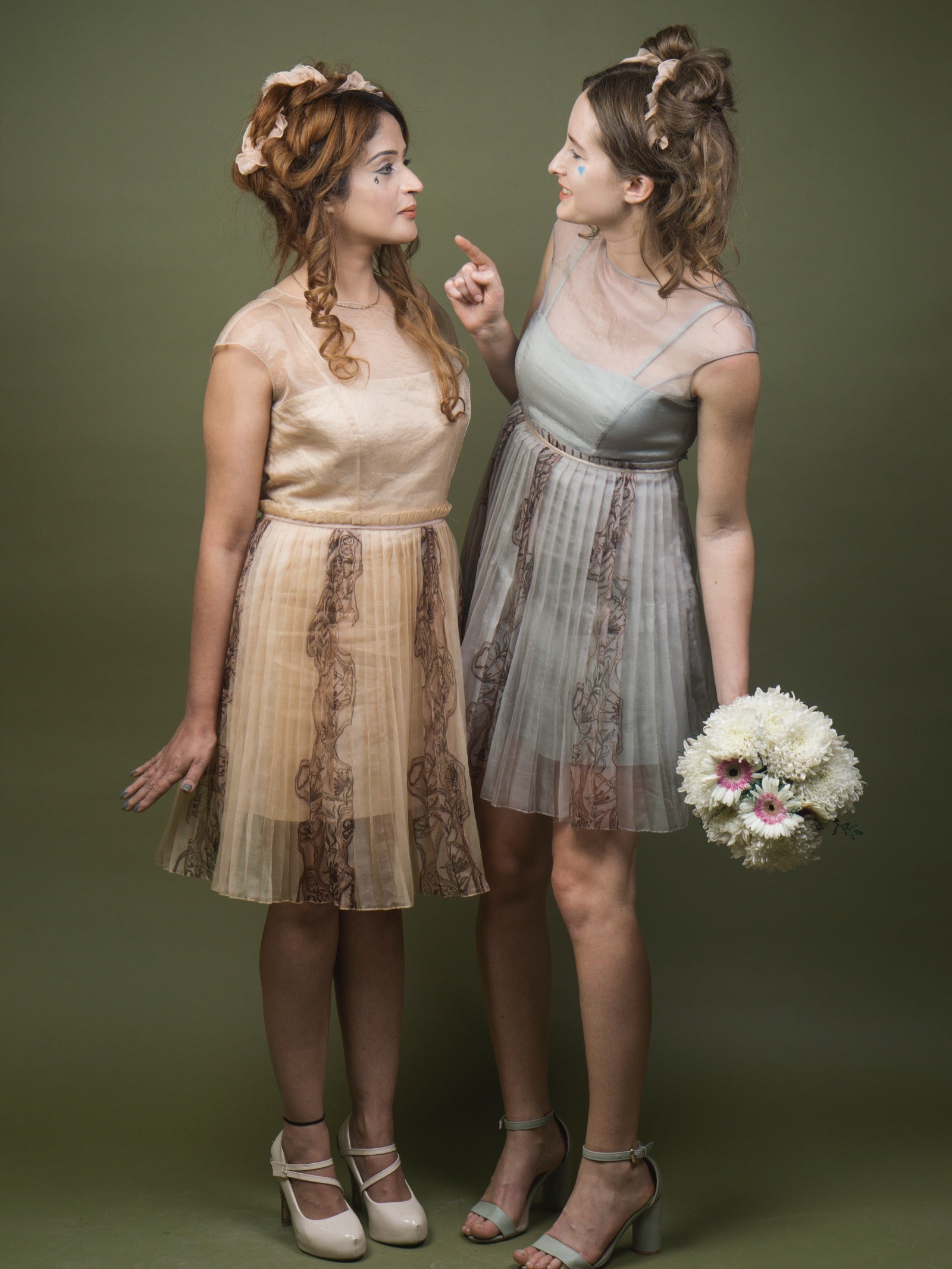 Organza pleated dress. image 4
