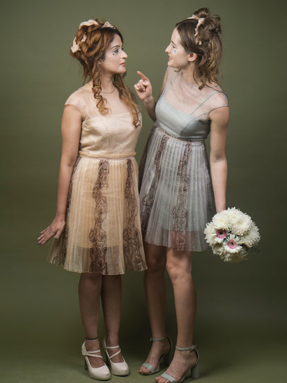 Organza pleated dress. image 4
