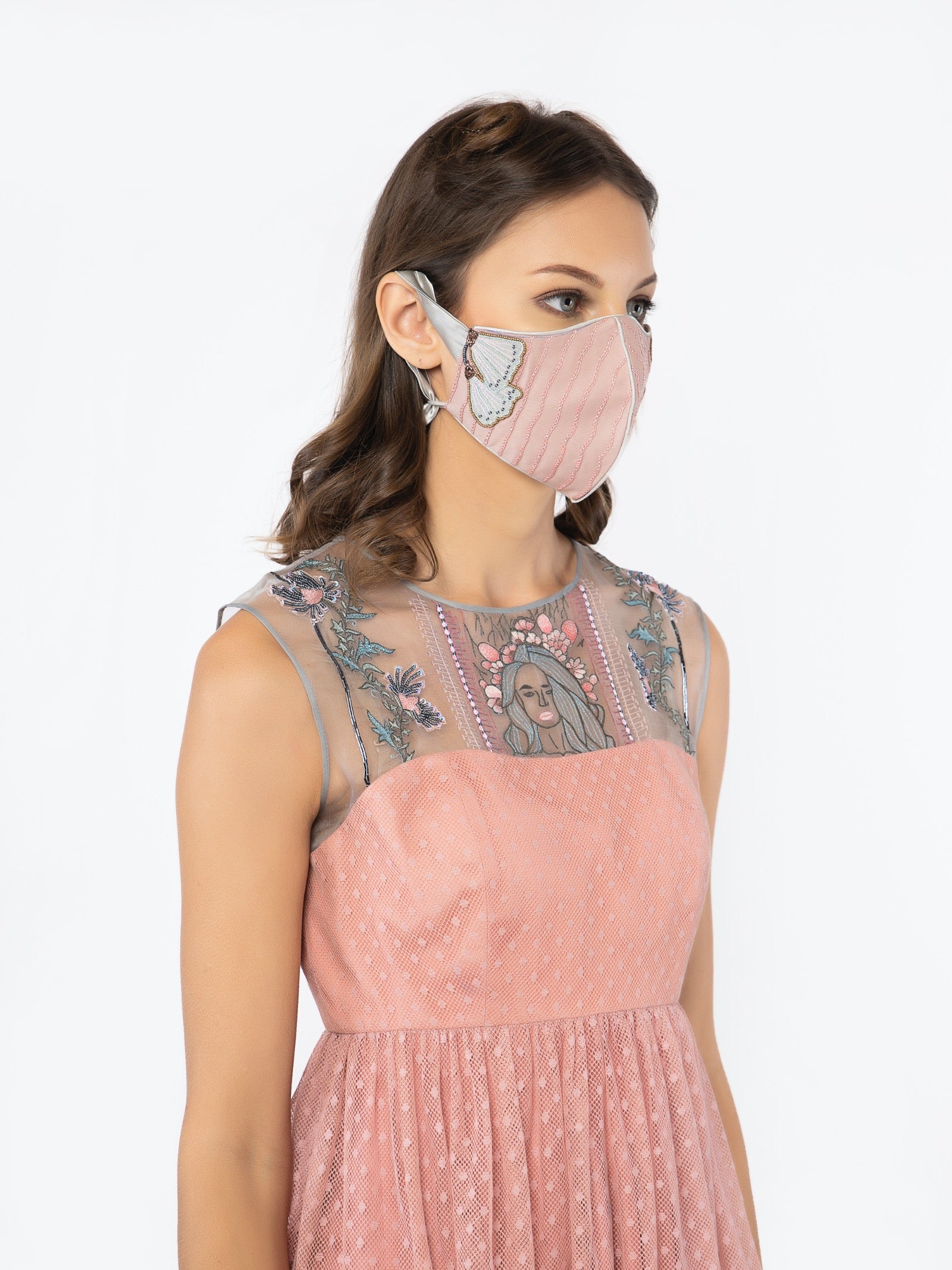 Pink frill skater dress image 4